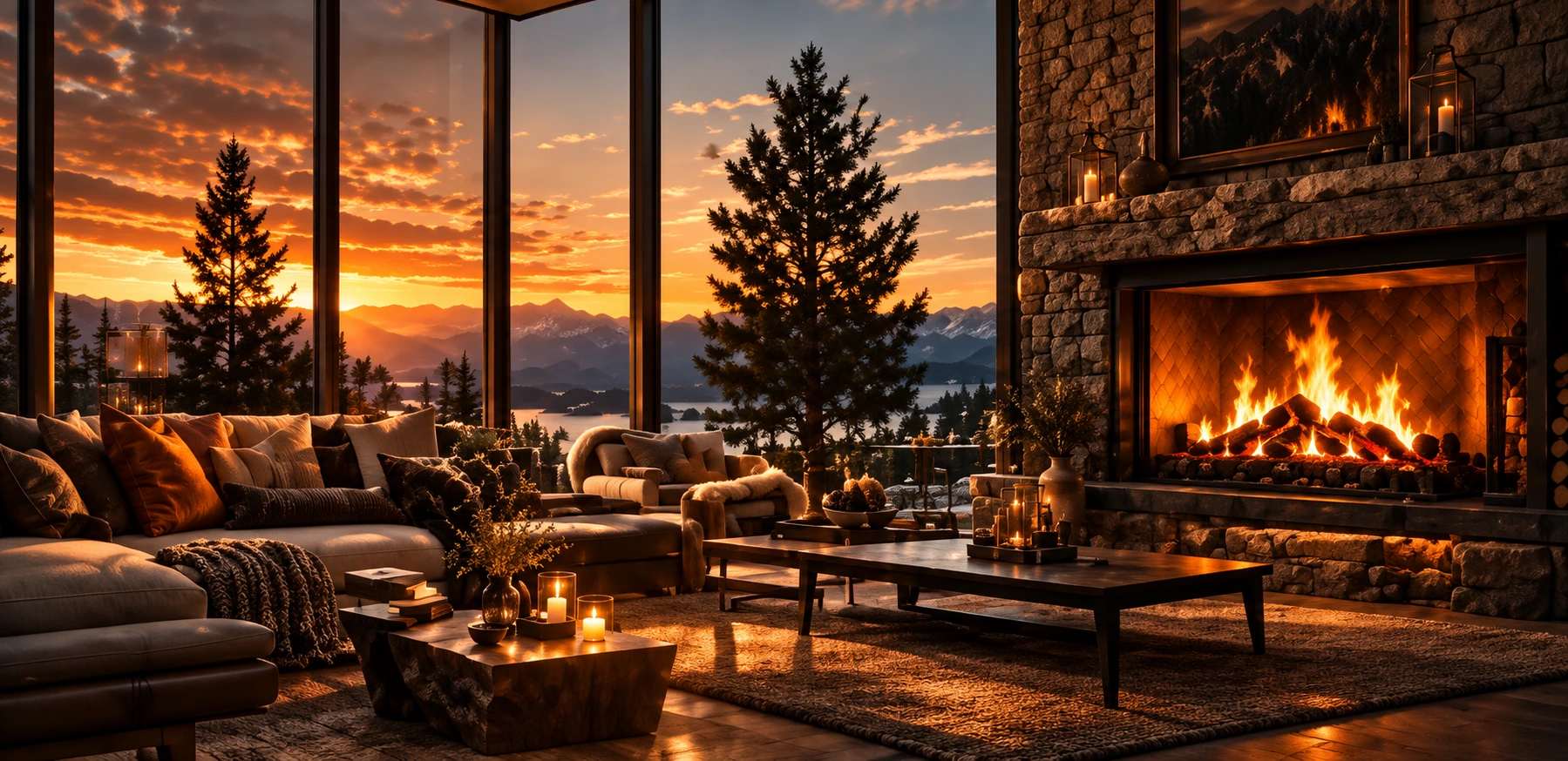 Custom fireplace